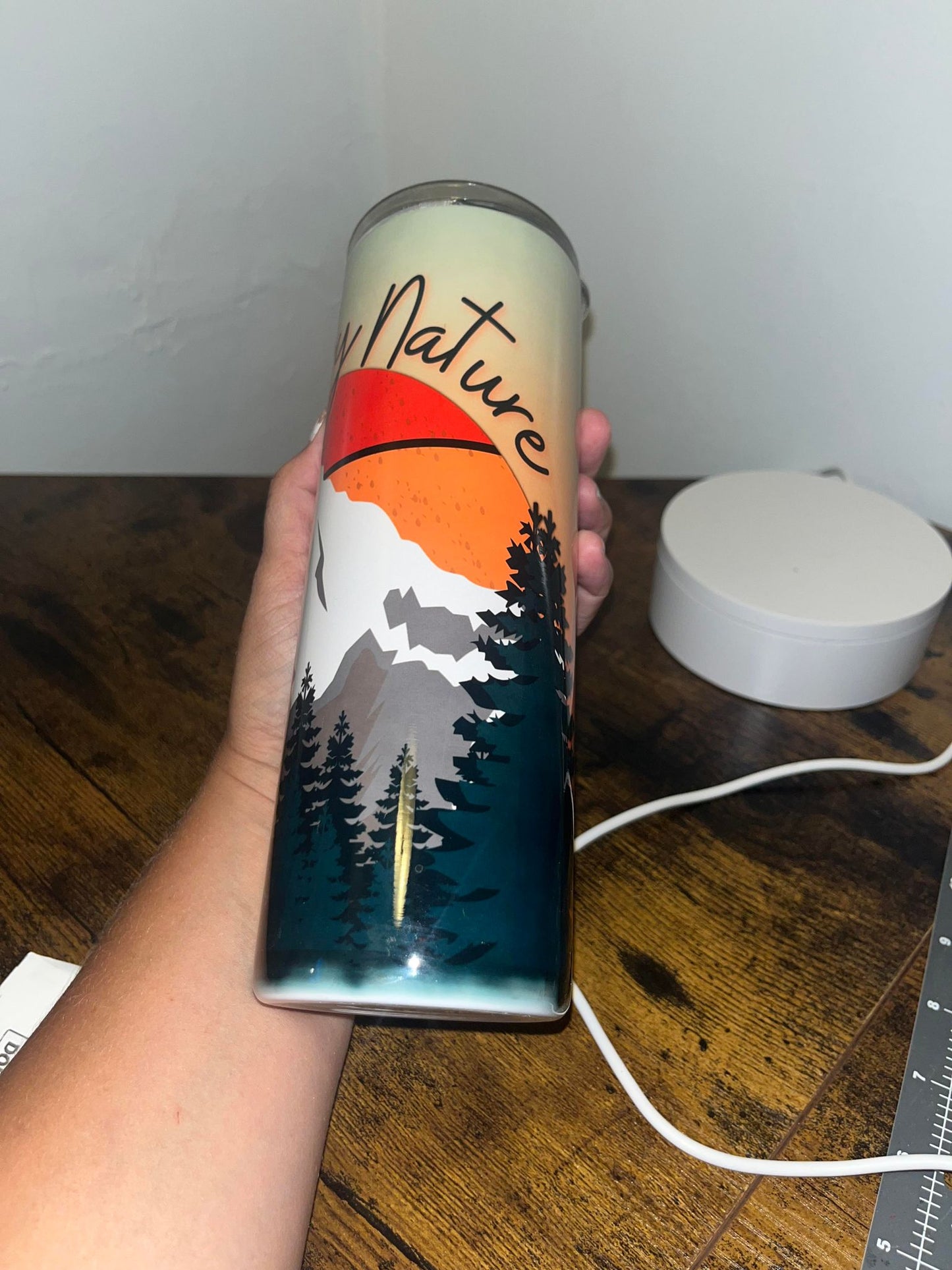 OOPS!! Naughty by Nature 20oz Tumbler with Scenic Mountain View