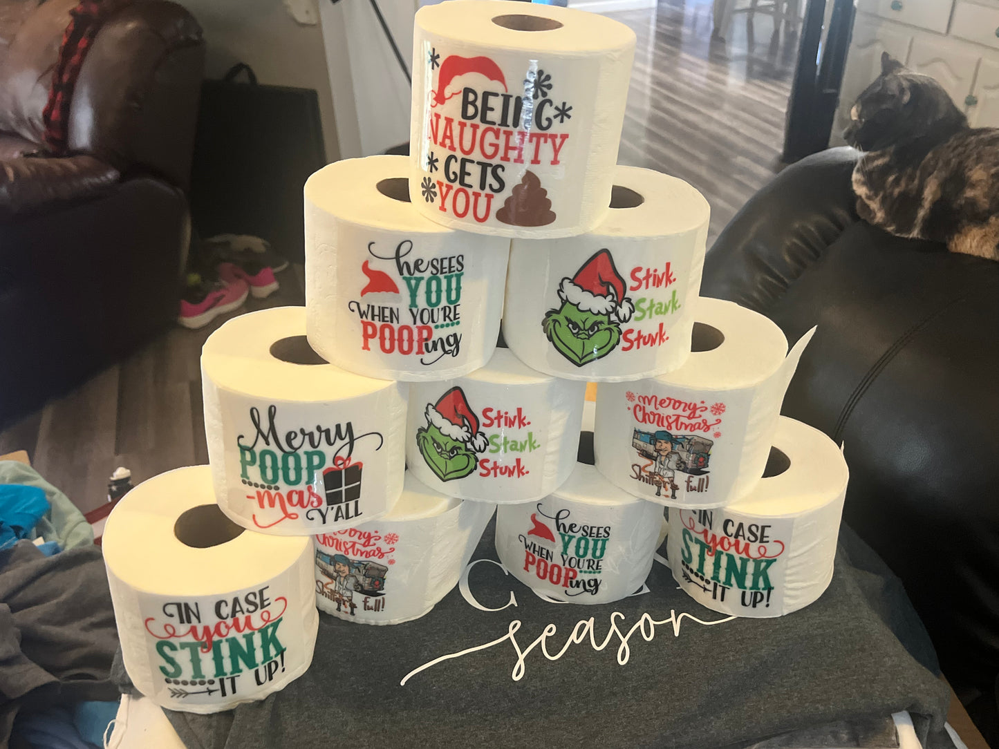 Decorative Toilet Paper White Elephant Gag Gift Funny