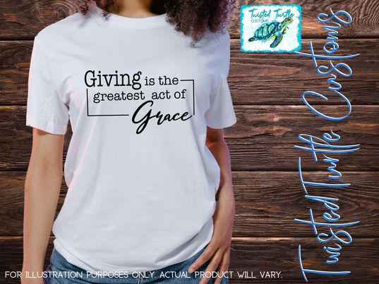 *DIGITAL DOWNLOAD* "Giving is the Greatest act of Grace" Community Service Volunteer Fundraiser Company Design