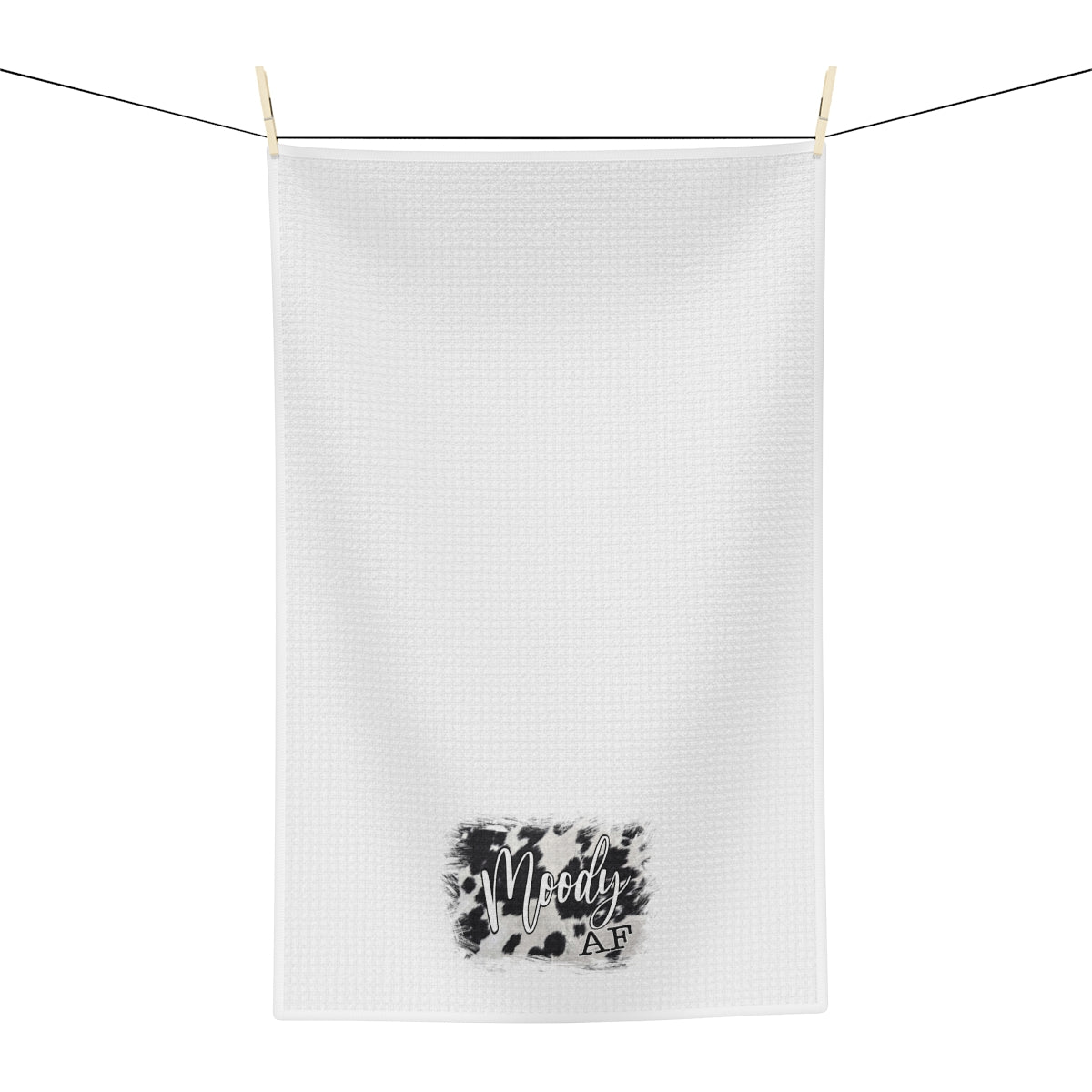 Moody AF Cow Print Soft Tea Towel