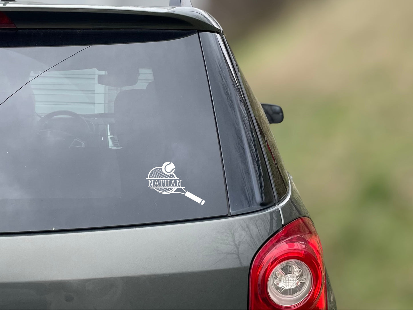 Tennis Parent White Vinyl Decal