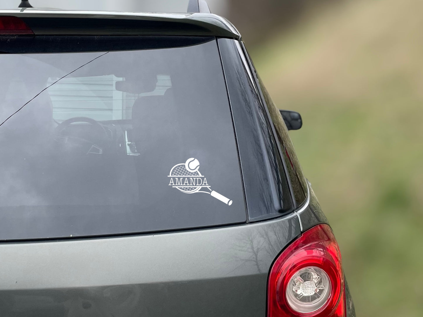 Tennis Parent White Vinyl Decal