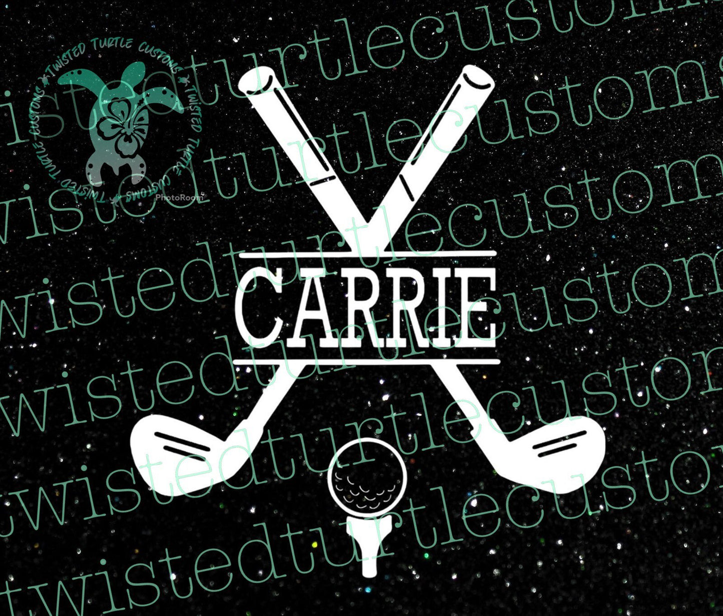 Golf Mom/Dad/Parent Student Athlete School Sport White Vinyl Decal