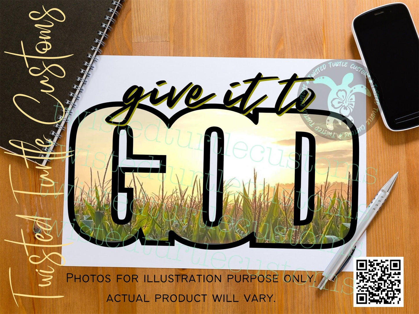 Give It To God Midwest Farm Corn at sunrise *DIGITAL DOWNLOAD ONLY* tractor field