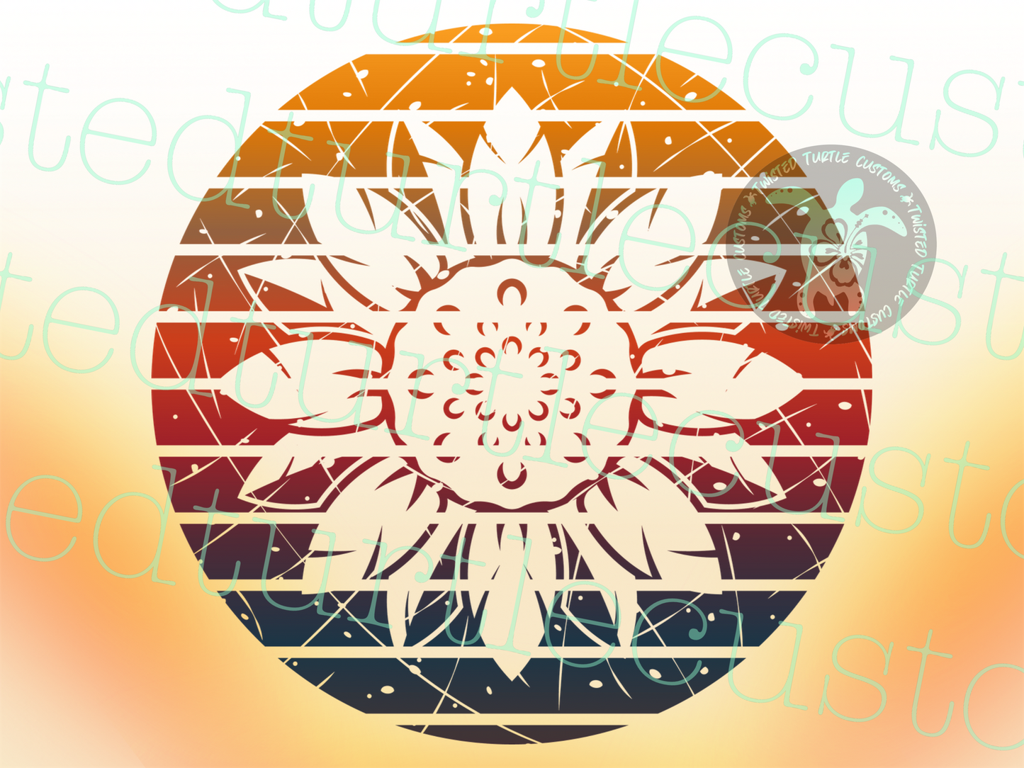 Weathered Sunflower 20oz Tumbler with ombré background