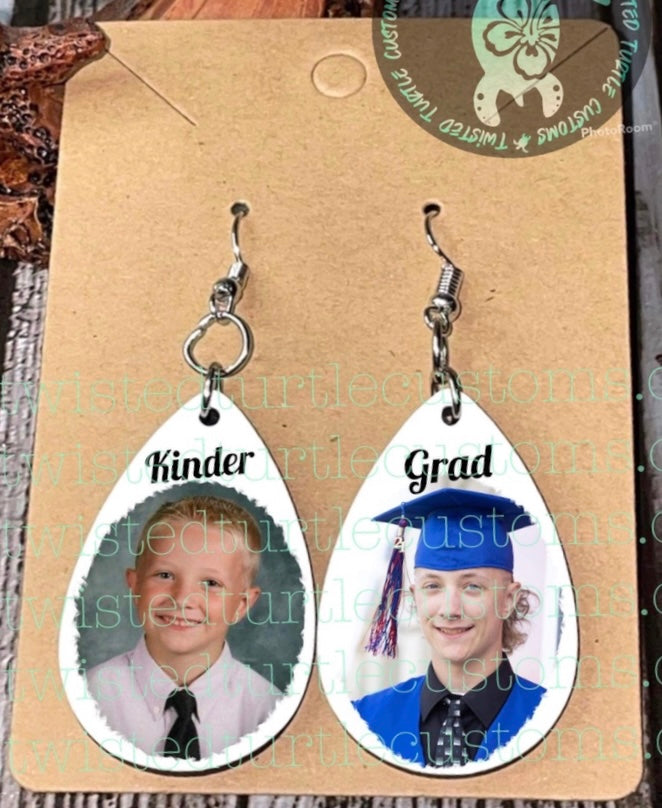 Graduation Mom Teardrop Earrings