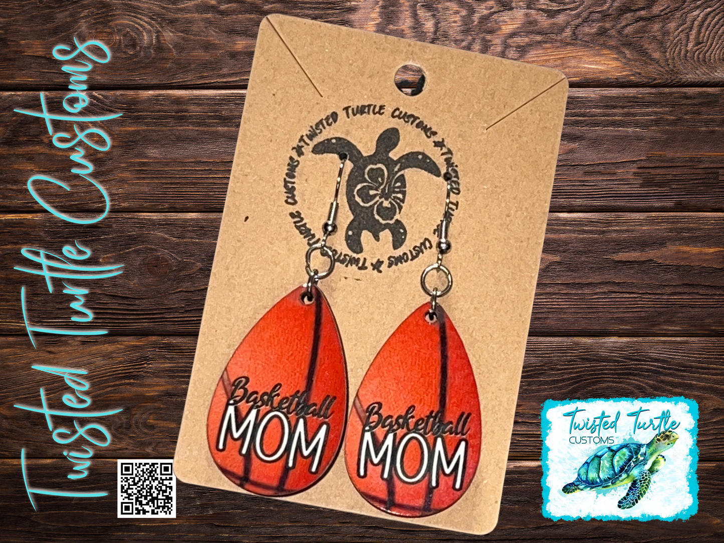 Basketball Mom Teardrop Earrings