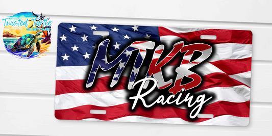 MTKB American Beauty Flag Back License Plate