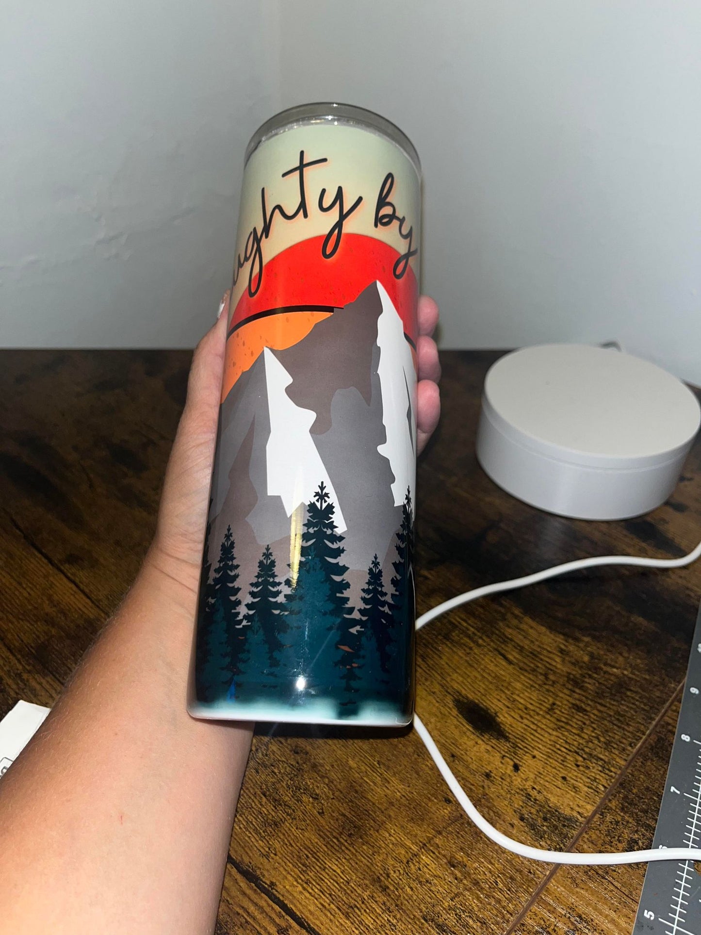OOPS!!  Naughty by Nature 20oz Tumbler with Scenic Mountain View
