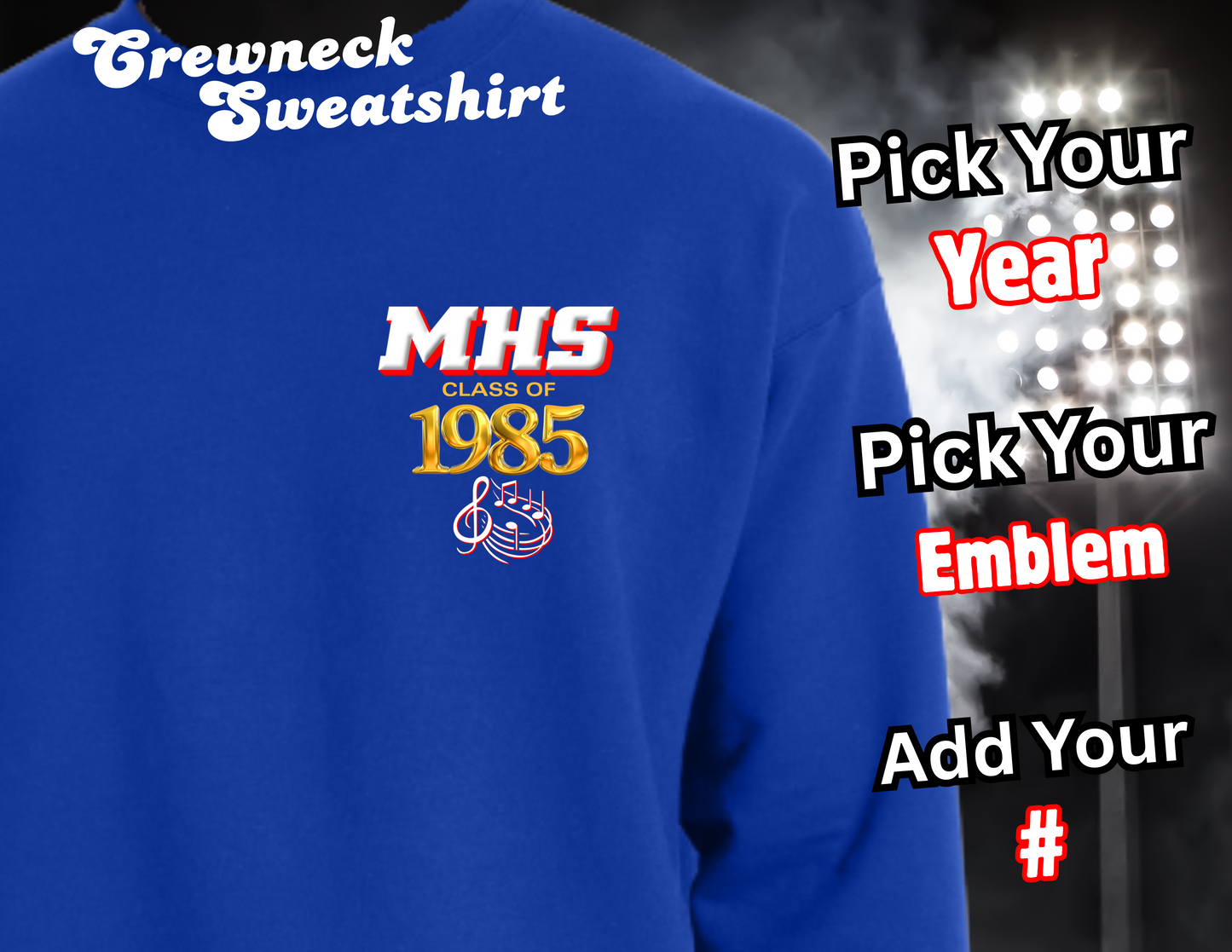 BLUE ARTIE ALUM CREWNECK SWEATSHIRT