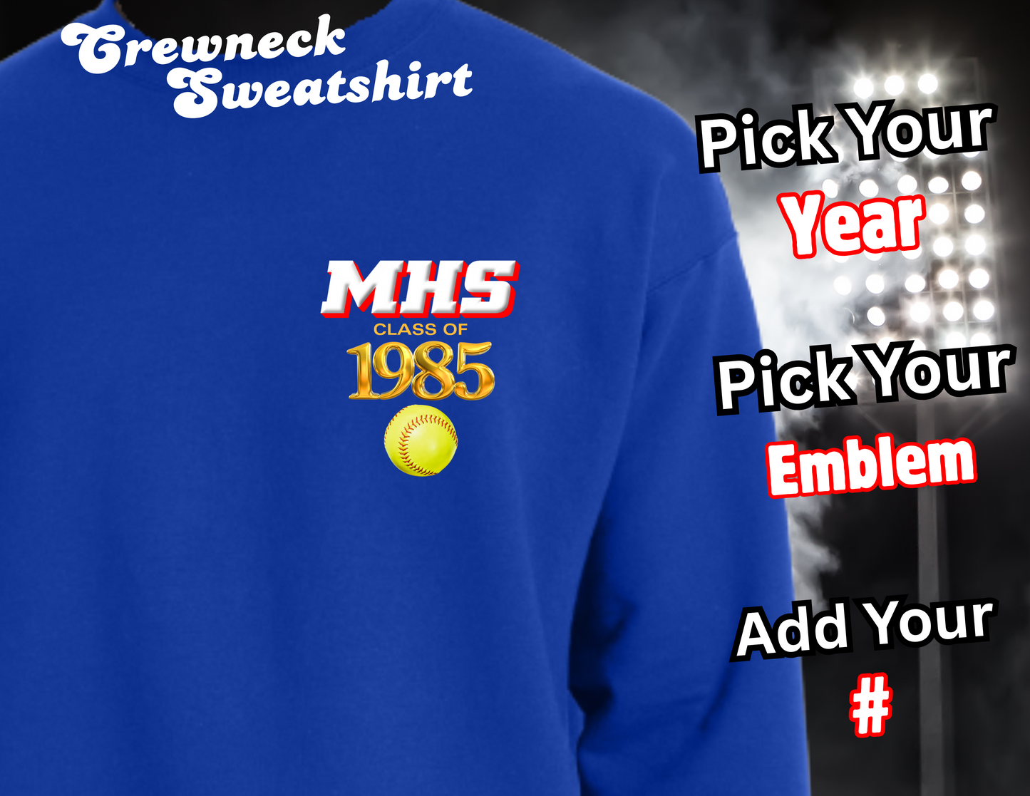 BLUE ARTIE ALUM CREWNECK SWEATSHIRT