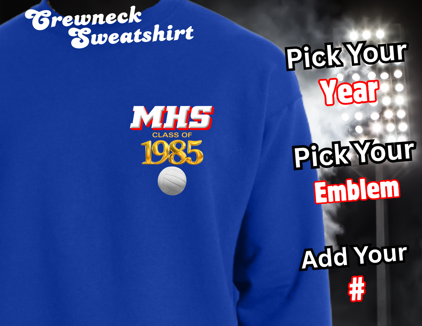 BLUE ARTIE ALUM CREWNECK SWEATSHIRT