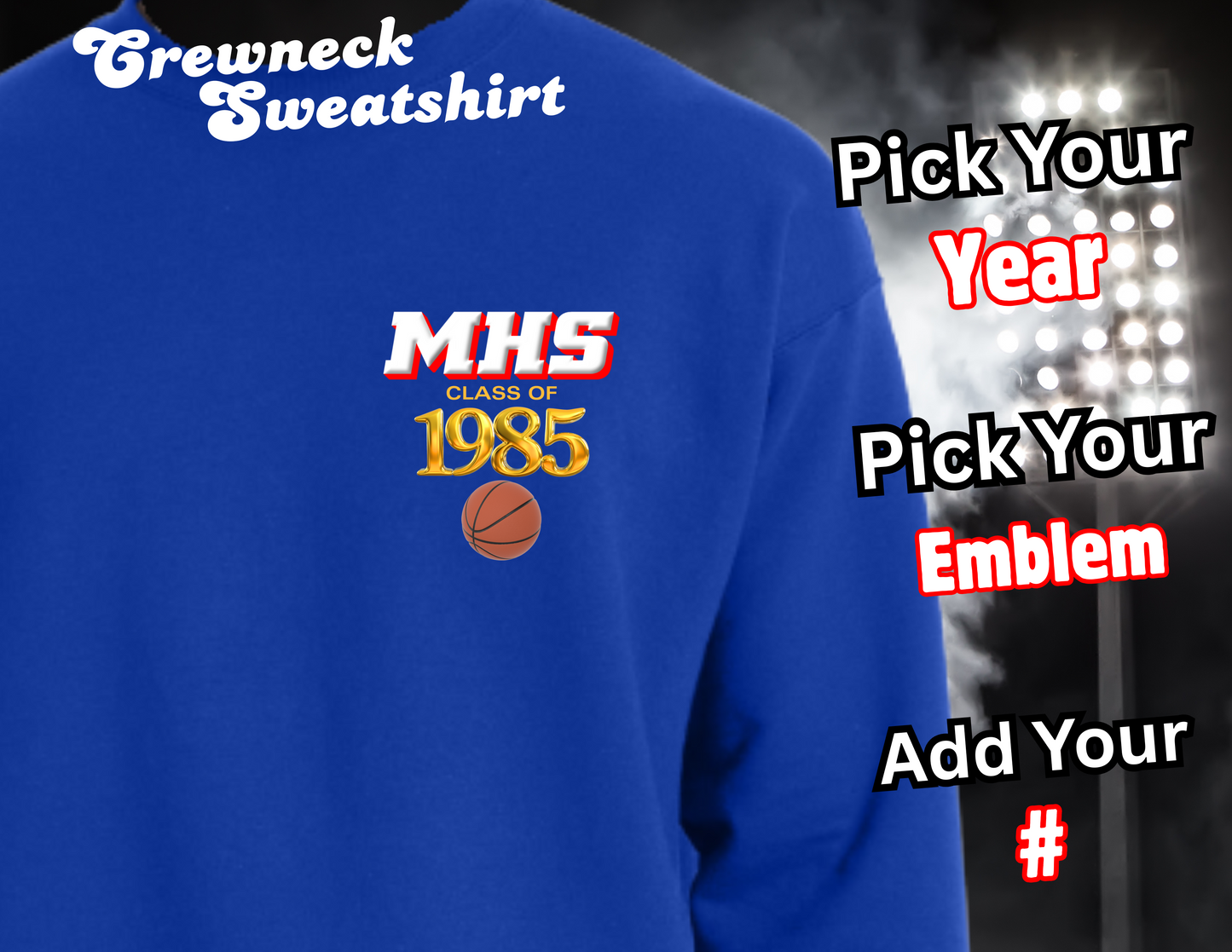 BLUE ARTIE ALUM CREWNECK SWEATSHIRT