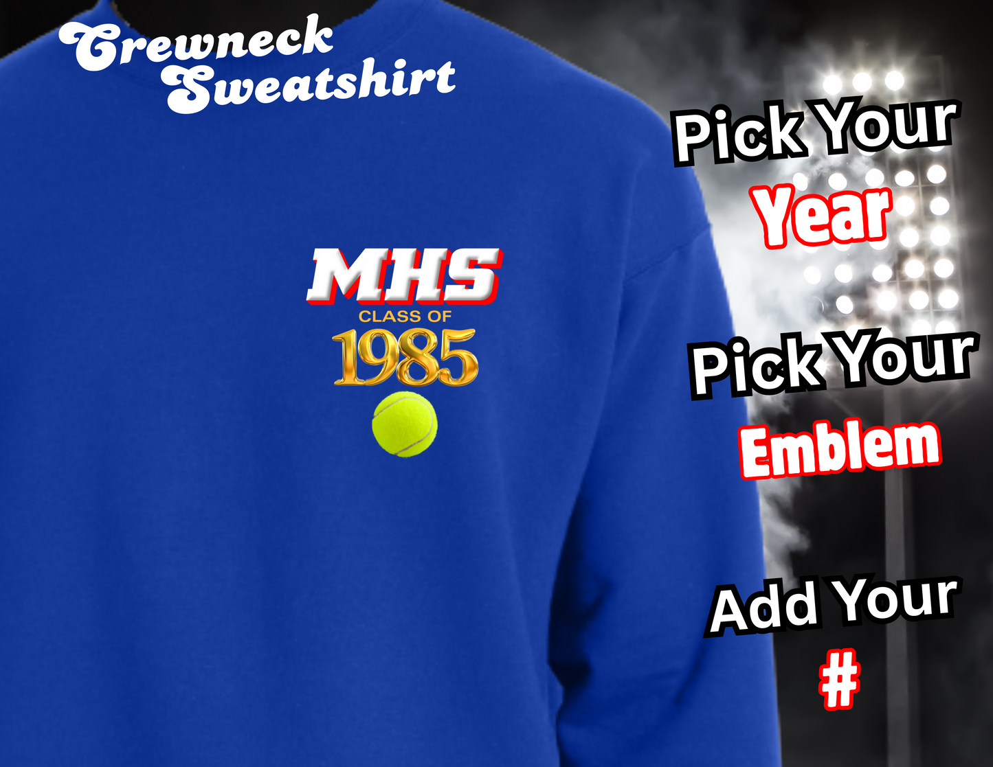 BLUE ARTIE ALUM CREWNECK SWEATSHIRT