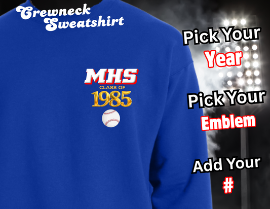 BLUE ARTIE ALUM CREWNECK SWEATSHIRT