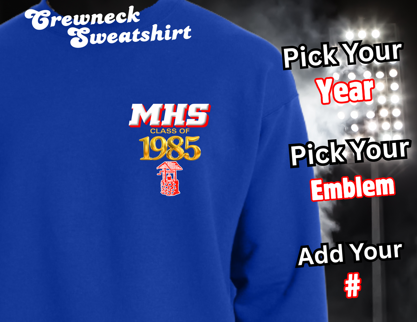 BLUE ARTIE ALUM CREWNECK SWEATSHIRT