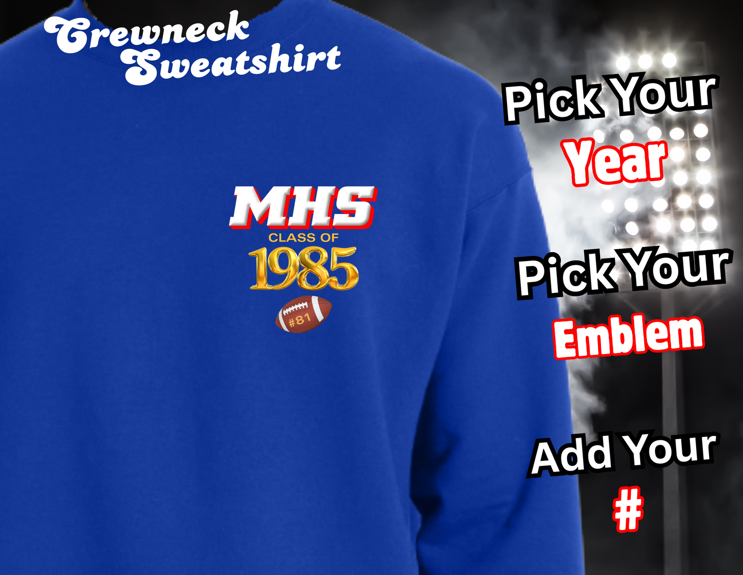 BLUE ARTIE ALUM CREWNECK SWEATSHIRT
