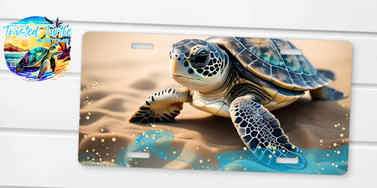 Baby Sea Turtle License Plate