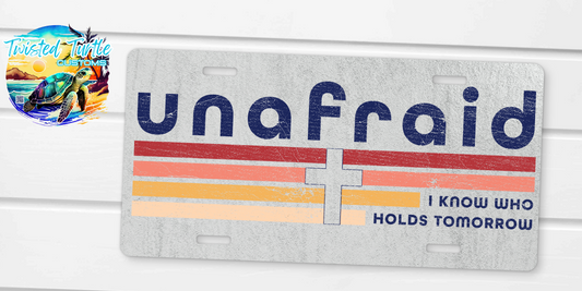 Unafraid in Grey License Plate