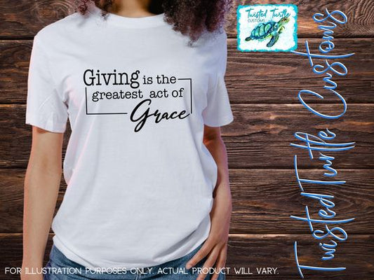 *DIGITAL DOWNLOAD* "Giving is the Greatest act of Grace" Community Service Volunteer Fundraiser Company  Design