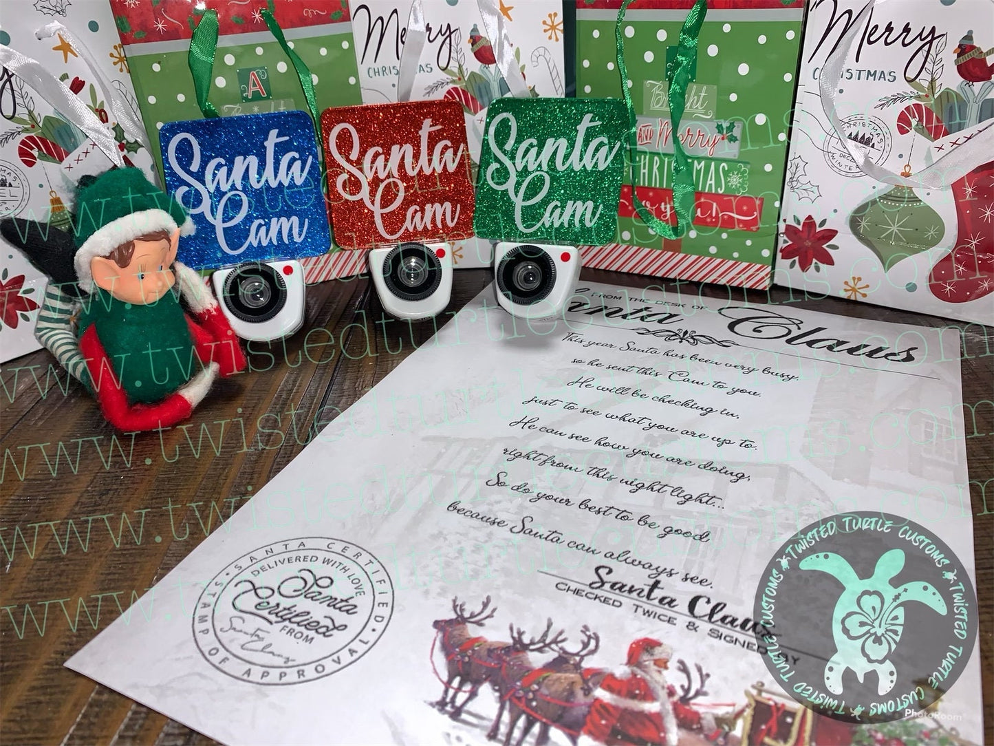 Santa/Elf Cam Night Light *Red & Green*