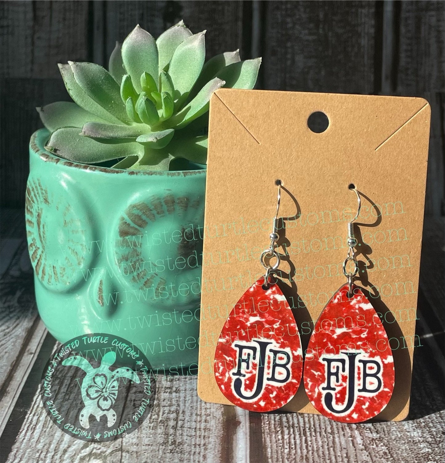 Teardrop Patriotic FJB Earrings