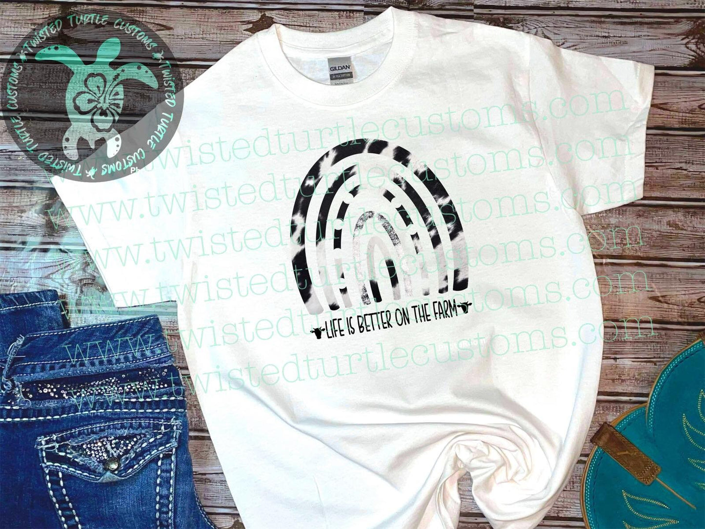 Life is Better on the Farm-Black Cow Print *DIGITAL DOWNLOAD ONLY*
