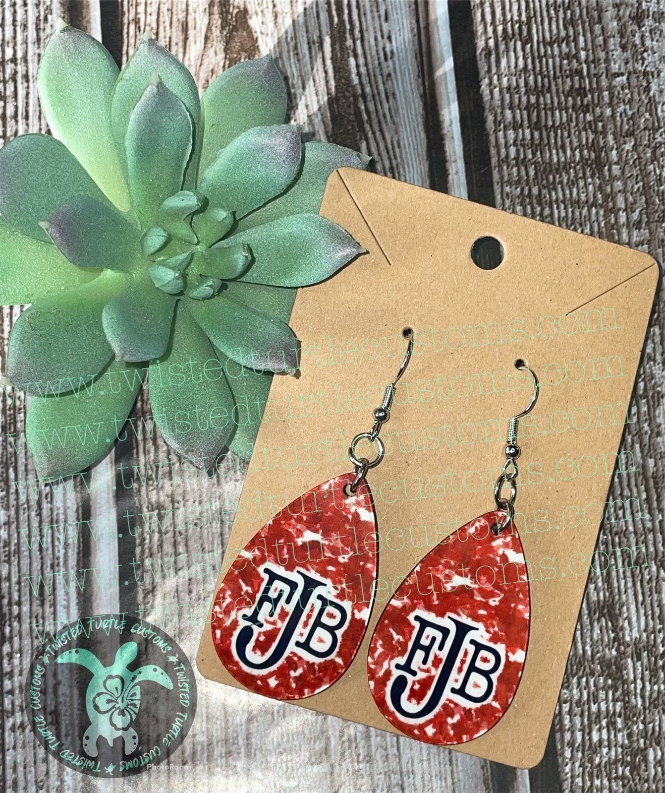Teardrop Patriotic FJB Earrings