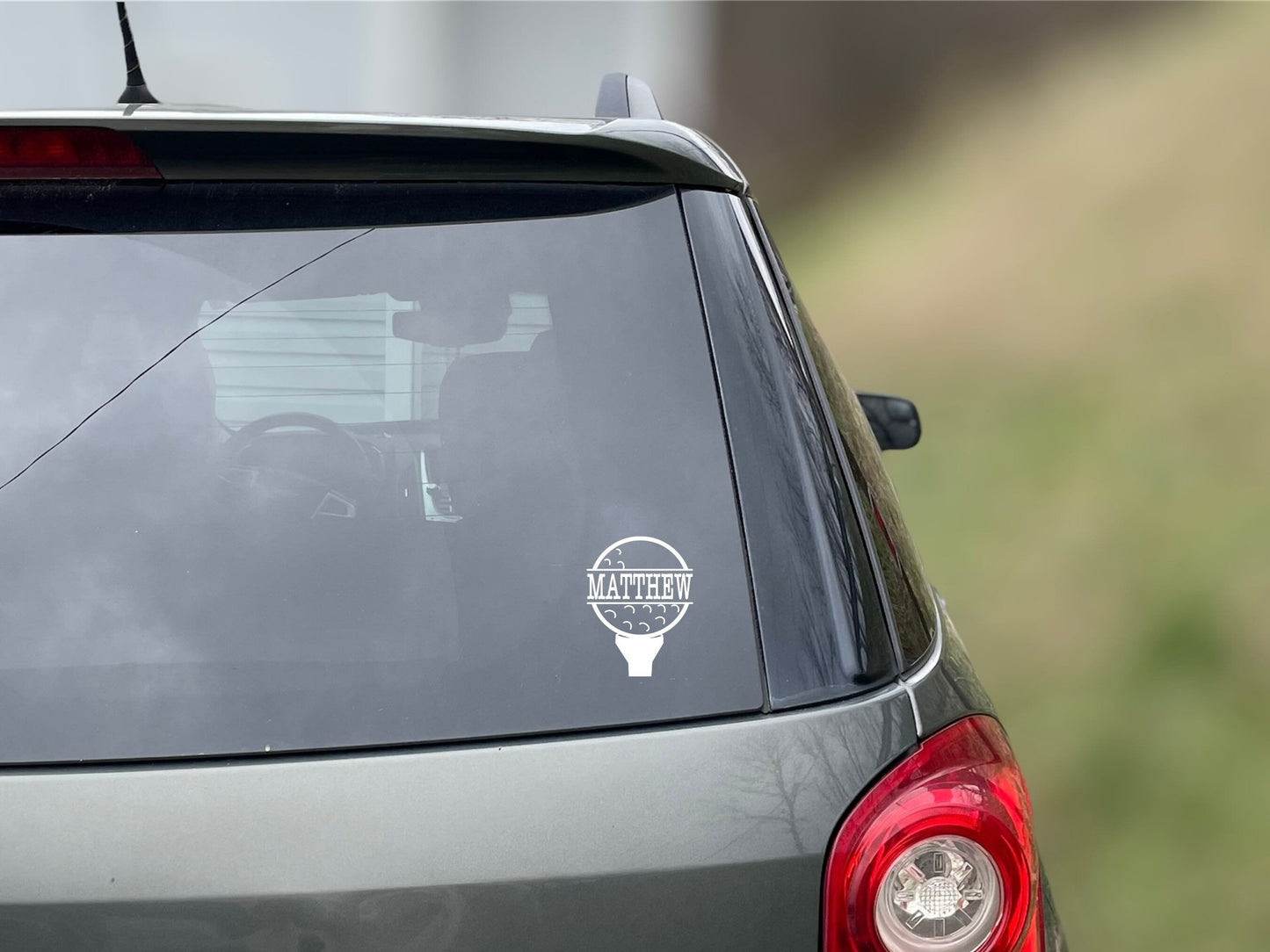 Golf Parent White Vinyl Decal