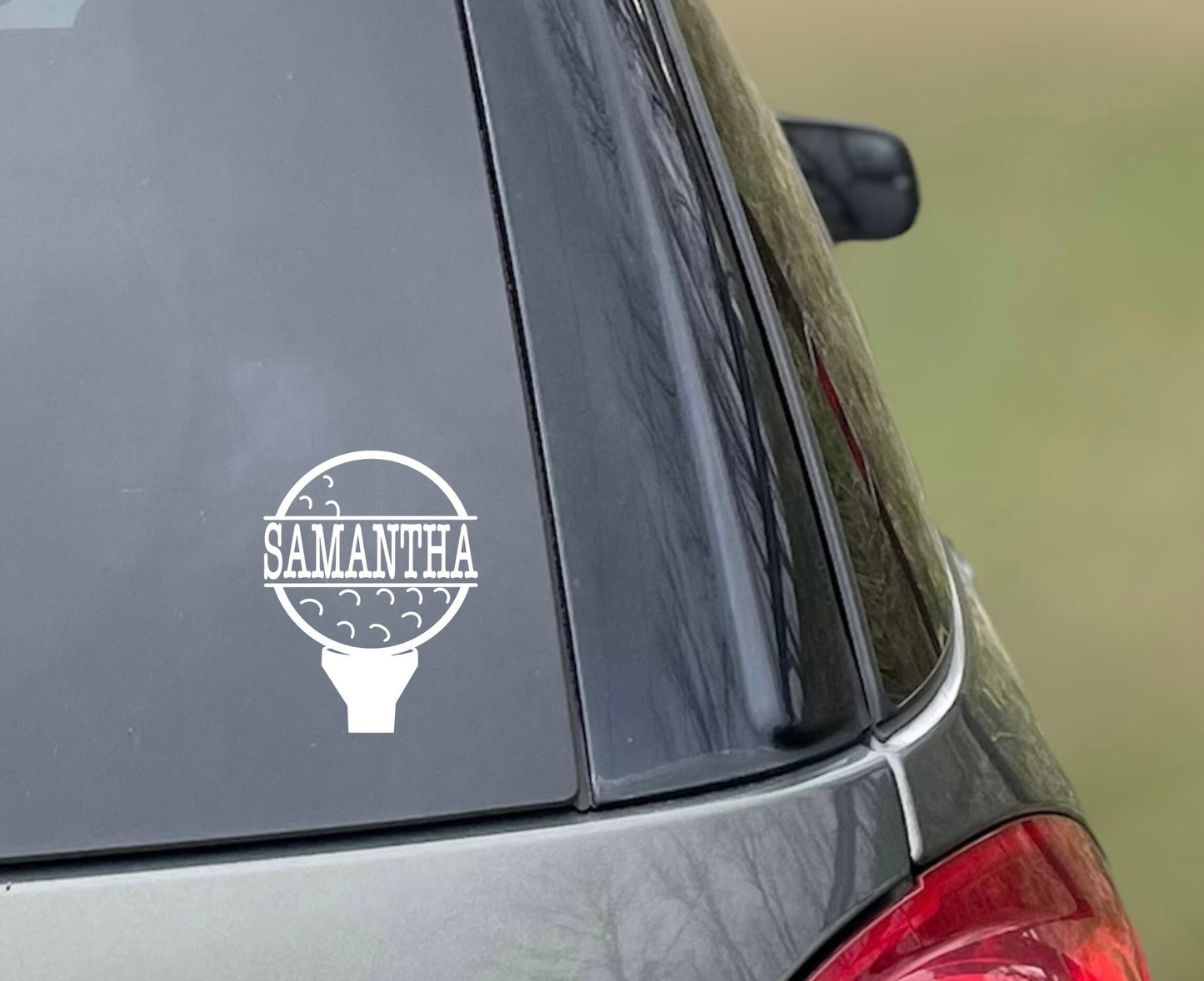 Golf Parent White Vinyl Decal