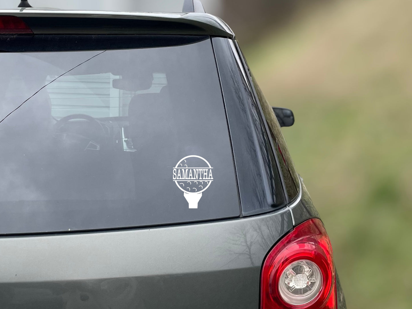 Golf Parent White Vinyl Decal