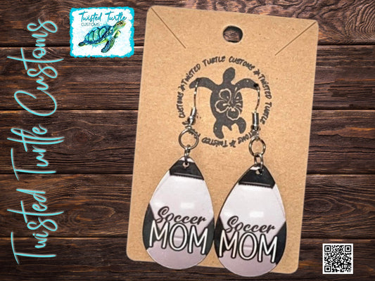 Sporty Soccer Mom Teardrop Earrings